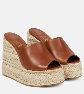 Sandali espadrillas Ariella Zeppa 130 in pelle | Christian Louboutin