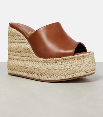 Sandali espadrillas Ariella Zeppa 130 in pelle | Christian Louboutin
