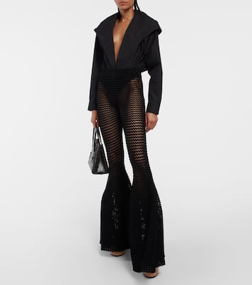 Pantalones flared de tiro alto | Alaïa