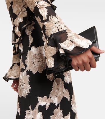 Ruffled floral mesh top | Rotate