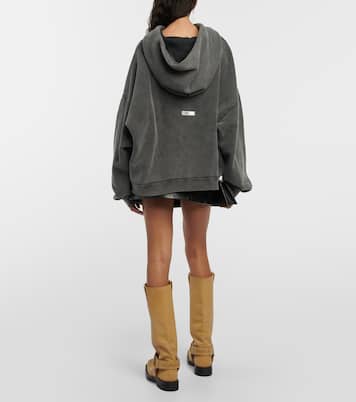 Sudadera con capucha de algodón cropped | Acne Studios