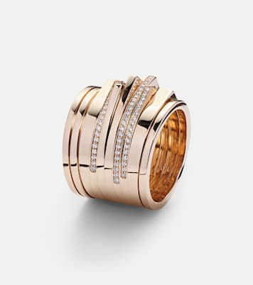 Antifer 18kt rose gold ring with diamonds | Repossi
