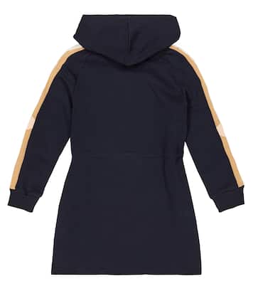 Robe à capuche en coton à logo | Chloé Kids