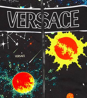 Chaqueta deportiva en jersey de algodón estampada | Versace Kids