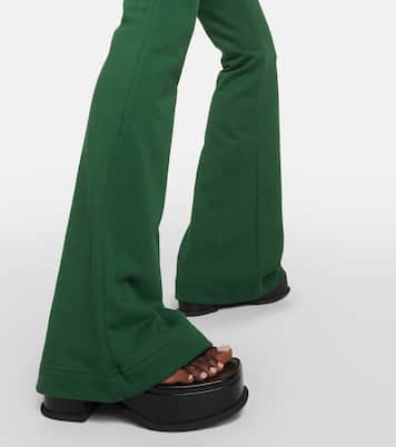Pantalones flared en jersey de algodón | Palm Angels