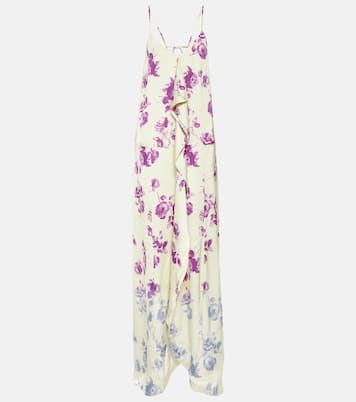 Ruffled floral maxi dress | Jil Sander