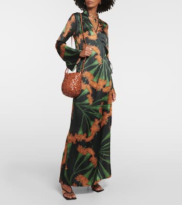 Printed silk-blend wrap dress | Johanna Ortiz