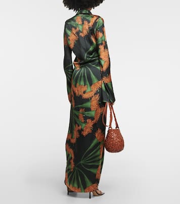 Printed silk-blend wrap dress | Johanna Ortiz