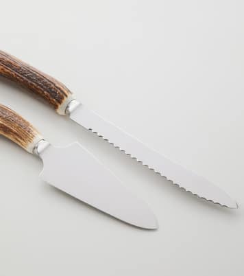 Paletta e coltello da torta in palco di cervo | Lorenzi Milano