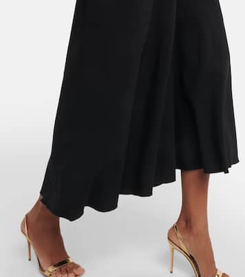 Asymmetric wool-blend crêpe maxi dress | Victoria Beckham