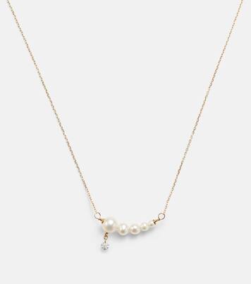 Collier Gradient en or 18 ct, diamants et perles | Persée