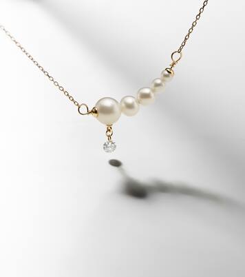 Collier Gradient en or 18 ct, diamants et perles | Persée