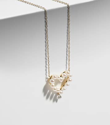 Collier en or 18 ct, diamants et perles | Persée