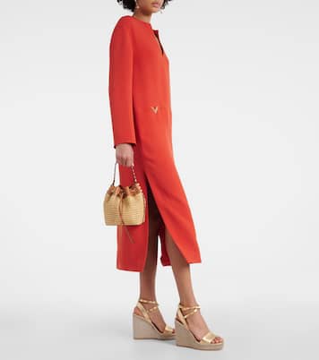 Rockstud metallic leather wedge sandals | Valentino Garavani
