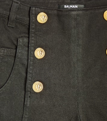 Shorts en mezcla de algodón con botones | Balmain Kids