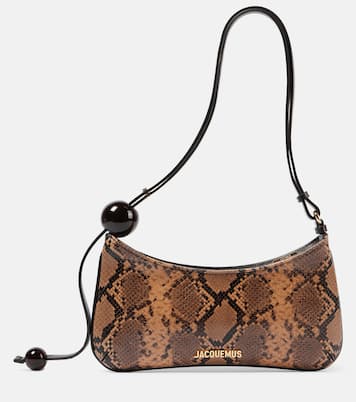 Le Bisou Perle snake-effect leather shoulder bag | Jacquemus
