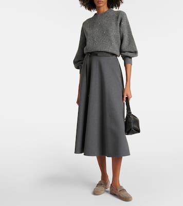 Sequined wool and cashmere sweater | Brunello Cucinelli