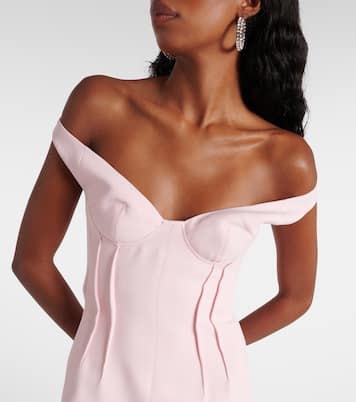 Vestido corto con hombros descubiertos | David Koma