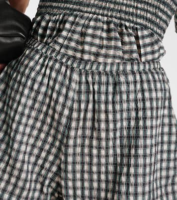 Shorts in seersucker a quadri | Ganni