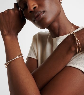 Pomellato Together 18kt rose gold bangle with white diamonds | Pomellato