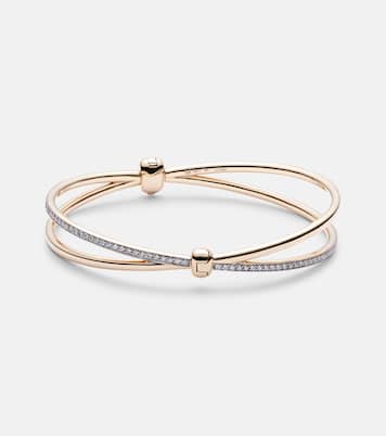 Pomellato Together 18kt rose gold bangle with white diamonds | Pomellato