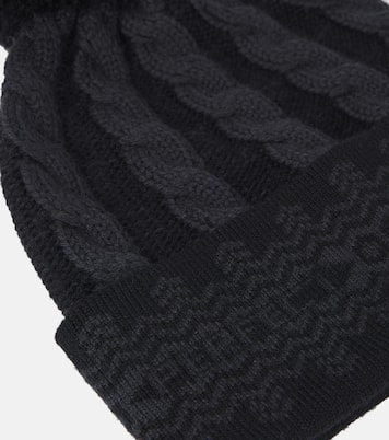 Berretto Bobble in lana a trecce | Perfect Moment