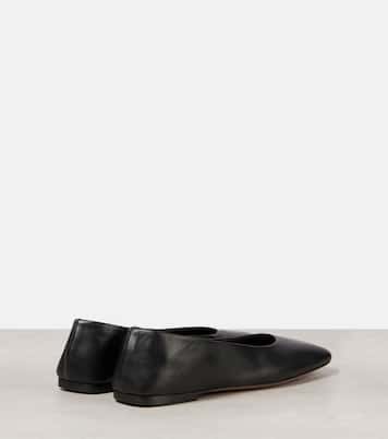 Square leather ballet flats | The Row