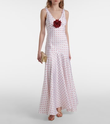 Vestido de fiesta de sarga de seda con lunares | Rodarte
