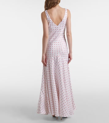 Vestido de fiesta de sarga de seda con lunares | Rodarte