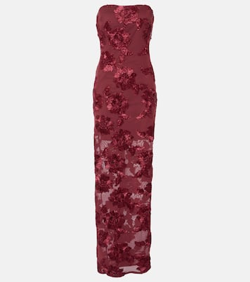 Besticktes Maxikleid aus Mesh | Rotate