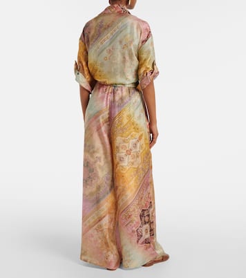 Pantalon ample Tallow imprimé en soie | Zimmermann
