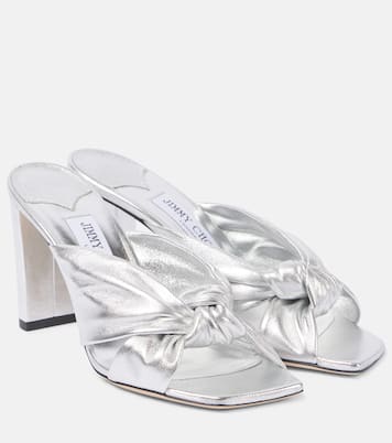 Mules Avenue 85 in pelle metallizzata | Jimmy Choo