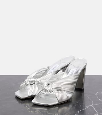 Mules Avenue 85 in pelle metallizzata | Jimmy Choo