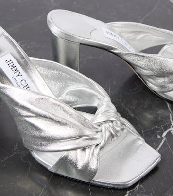 Mules Avenue 85 in pelle metallizzata | Jimmy Choo