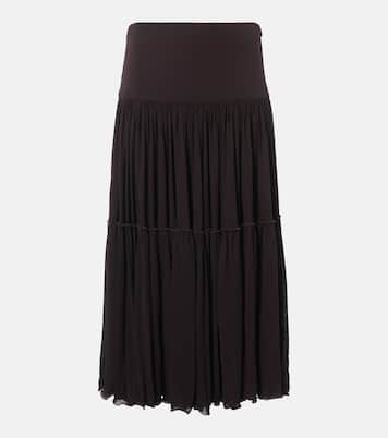 Gonna midi in georgette plissé | Jil Sander