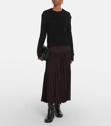 Gonna midi in georgette plissé | Jil Sander