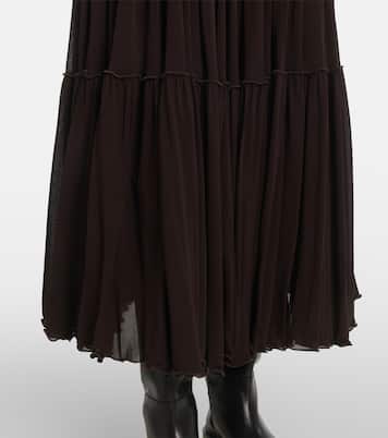 Gonna midi in georgette plissé | Jil Sander