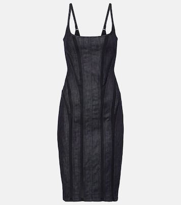 Jeanskleid mit Mesh | Mugler