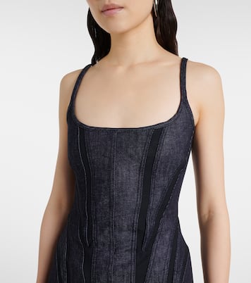 Jeanskleid mit Mesh | Mugler