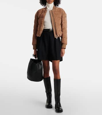 Daunenjacke Pollet aus Veloursleder | Moncler