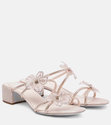 40 crystal-embellished satin sandals | Rene Caovilla