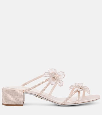 40 crystal-embellished satin sandals | Rene Caovilla