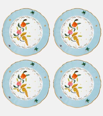 Fabula Profumo set of 4 porcelain dinner plates | Bitossi