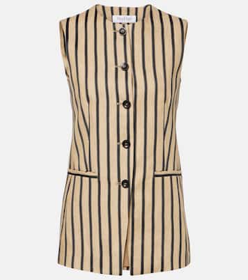 Top Rodeo rayé en lin et coton mélangés | Max Mara