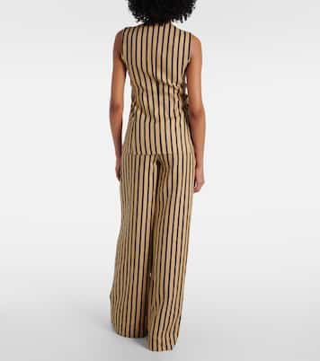 Top Rodeo rayé en lin et coton mélangés | Max Mara