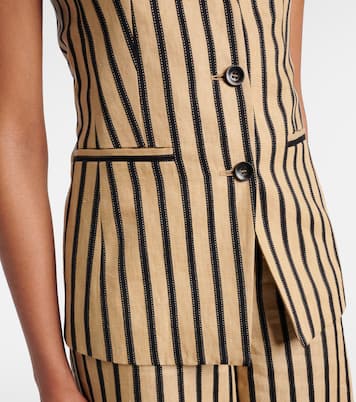 Top Rodeo rayé en lin et coton mélangés | Max Mara