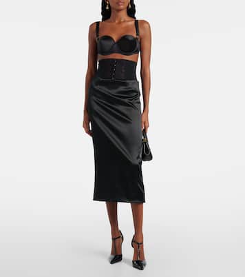Midirock aus Satin | Dolce&Gabbana