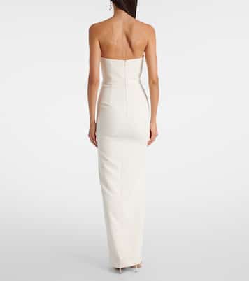 Abito lungo in crêpe senza spalline | Roland Mouret