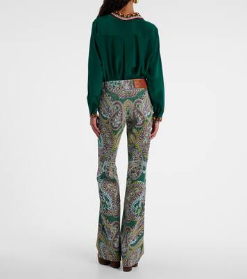 Paisley high-rise bootcut jeans | Etro