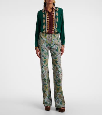 Paisley high-rise bootcut jeans | Etro